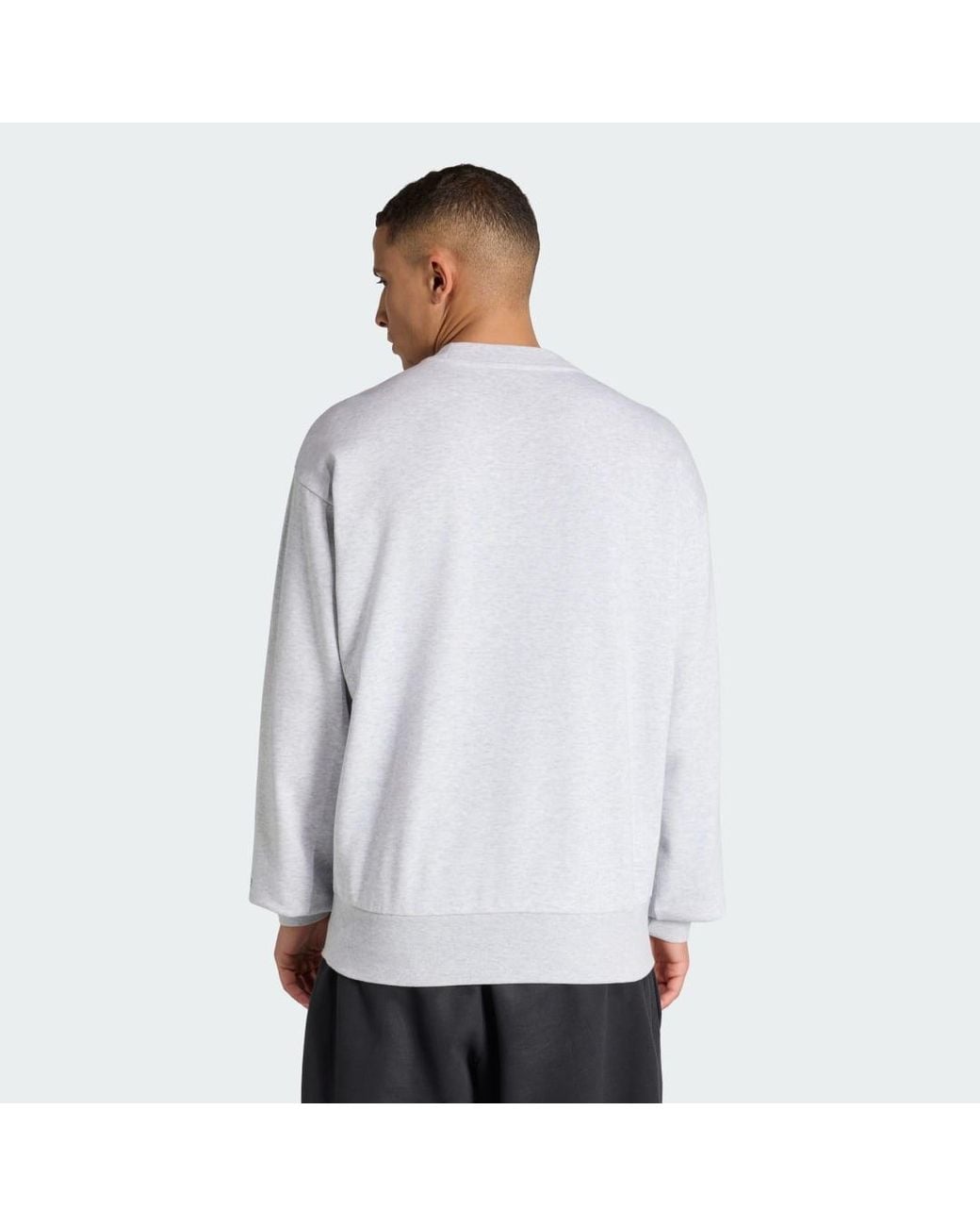 Adidas Gray Real Madrid Heritage Crew Sweat for men