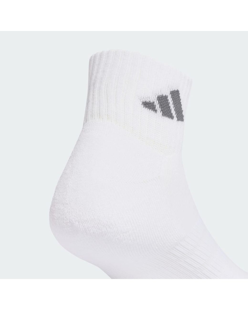 Adidas White Cushioned Sportswear Ankle Socks 3 Pair Pack