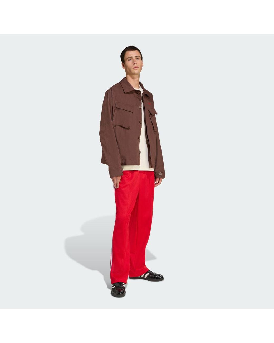 Adidas Originals Red Regular Fit Jacket for men