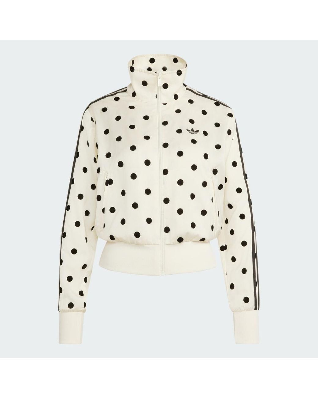 Adidas Black Satin Polka Dots Tt Track Top
