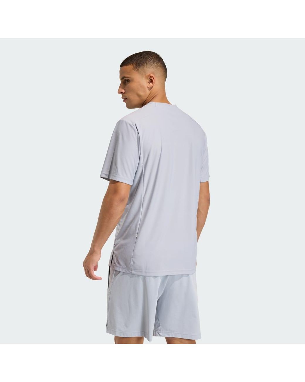 Adidas Blue Gym & Training Climacool 3D T-Shirt Kq7502 for men
