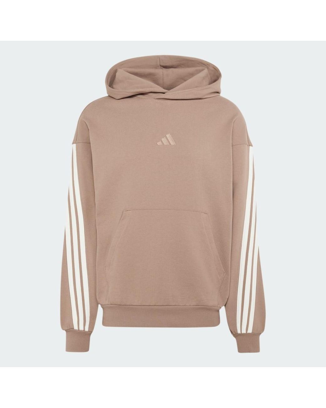 Adidas Brown Kit 3-Stripes Hoodie Hoodies for men