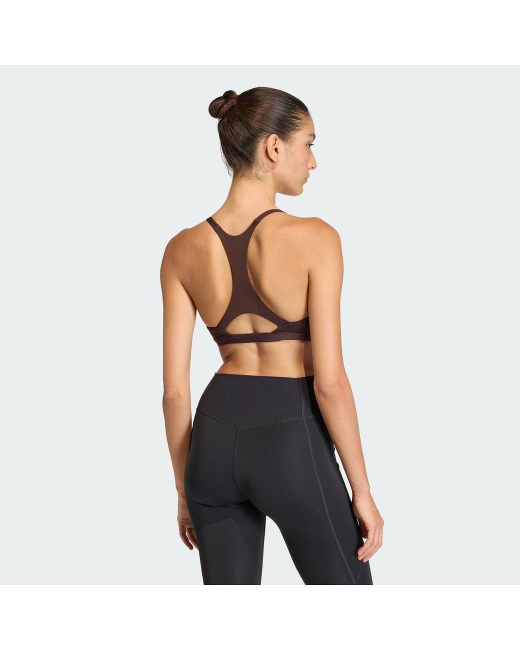 Adidas Black Optime Essentials Workout Light Support Bra