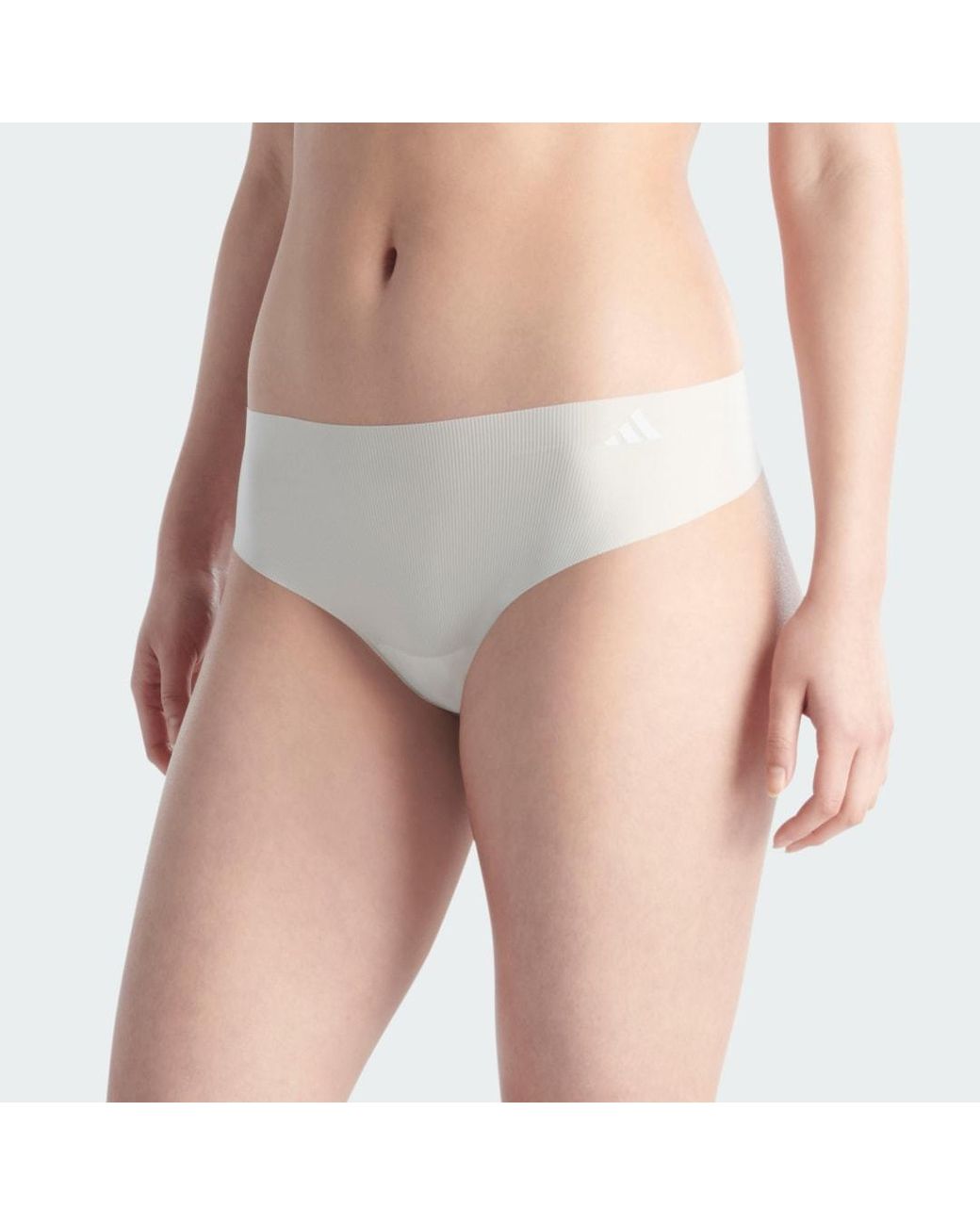 Adidas Blue Active Micro Flex 3 Pack Thong Underwear