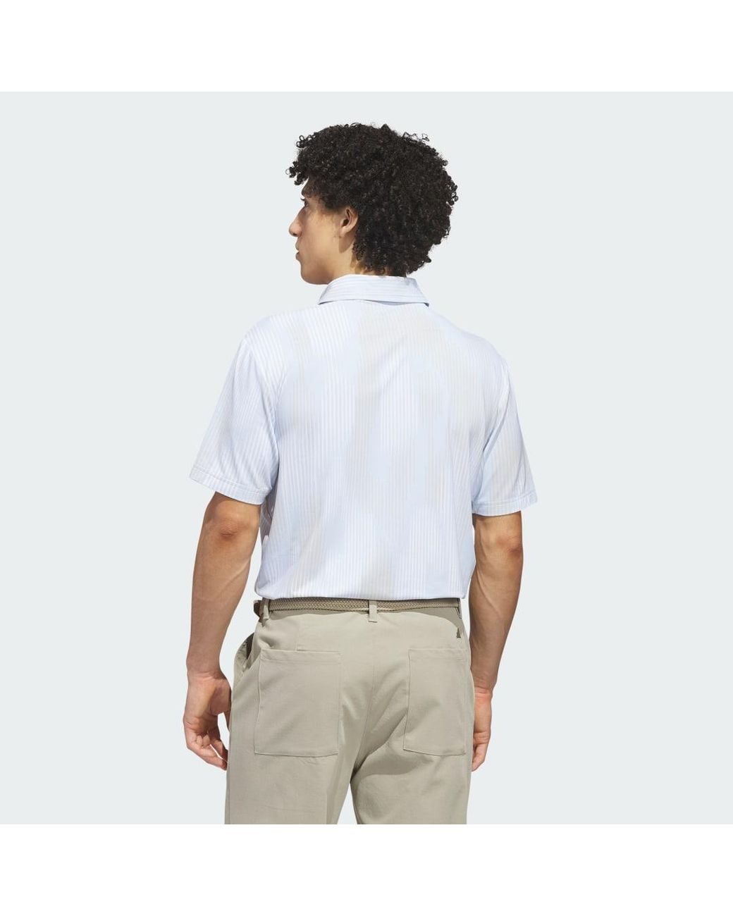 Adidas White Ultimate365 Tour Cool Feel Print Polo Shirt for men