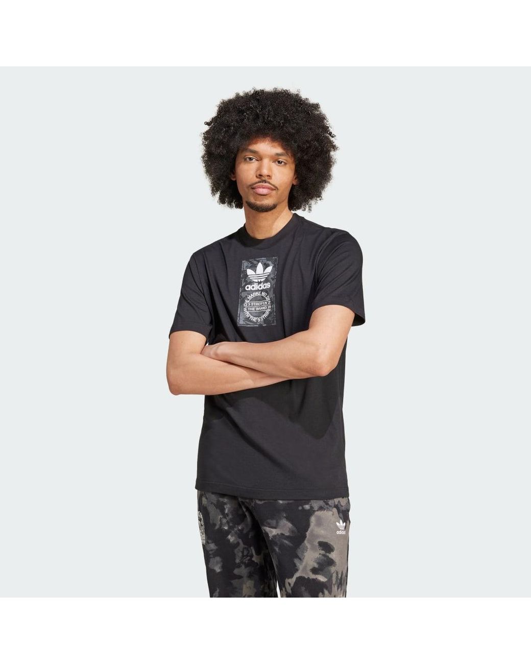 Adidas Black Camo Label Tee for men