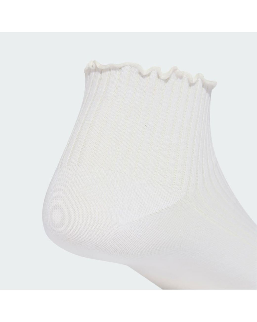 Adidas White Ruffle Quarter Socks 3 Pairs
