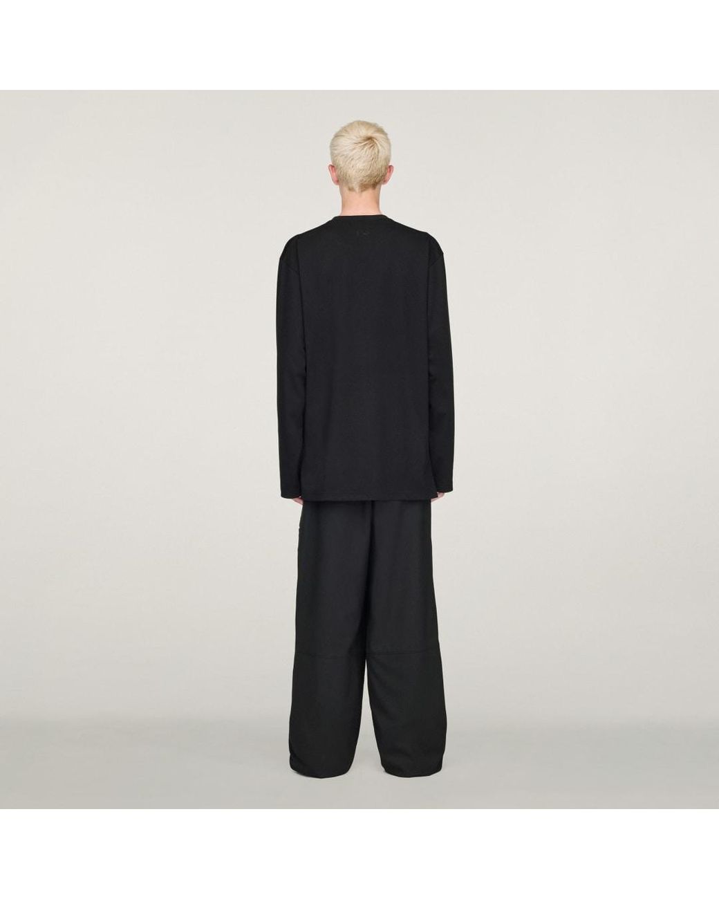 Adidas Black Y-3 Refined Wool Cuffed Tracksuit Bottoms for men
