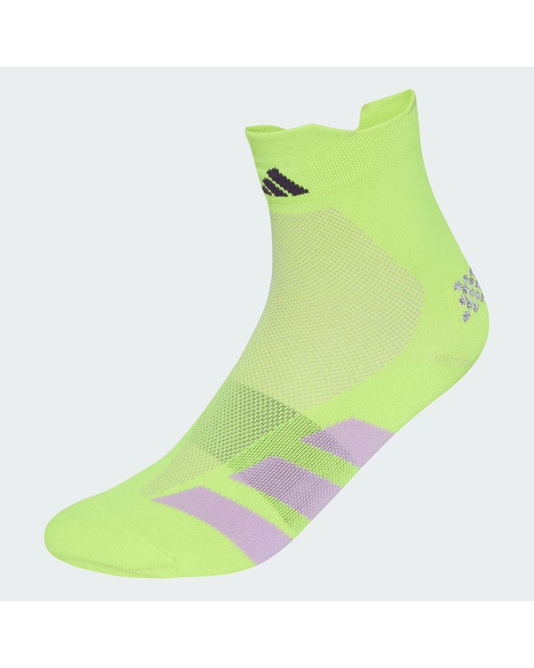 Adidas Green Running Adizero Quarter Sock