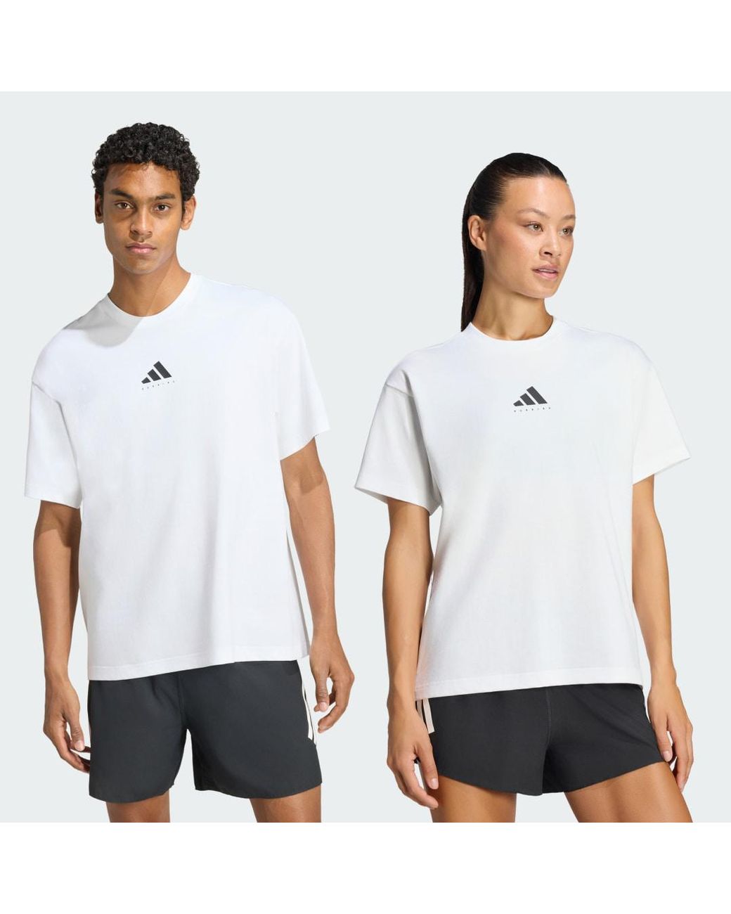 Adidas White Running Category Graphic T-Shirt