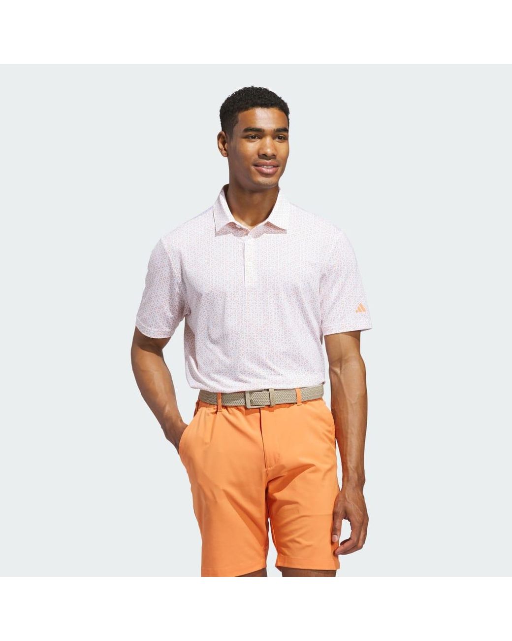 Adidas White Ultimate365 Mesh Tango Print Climacool Polo Shirt for men