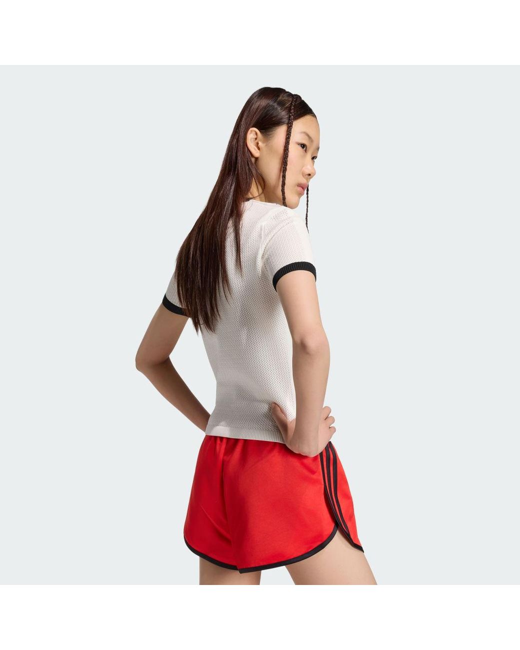 Adidas Red Mesh Cali T-Shirt