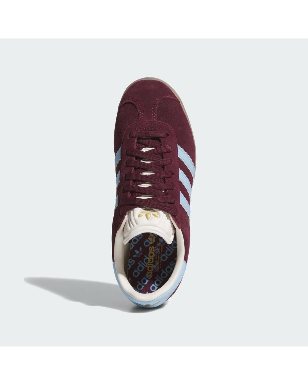 Adidas Multicolor Golf Gazelle Spikeless Golf Shoes Burgundy Kj8229