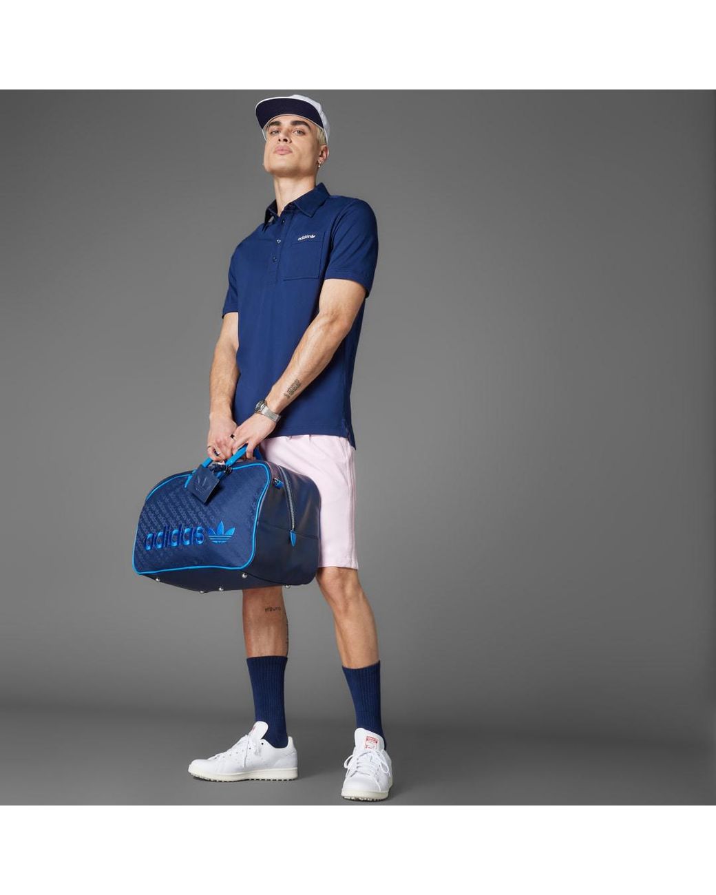 Adidas Blue Originals Archive Pocket Polo Shirt for men