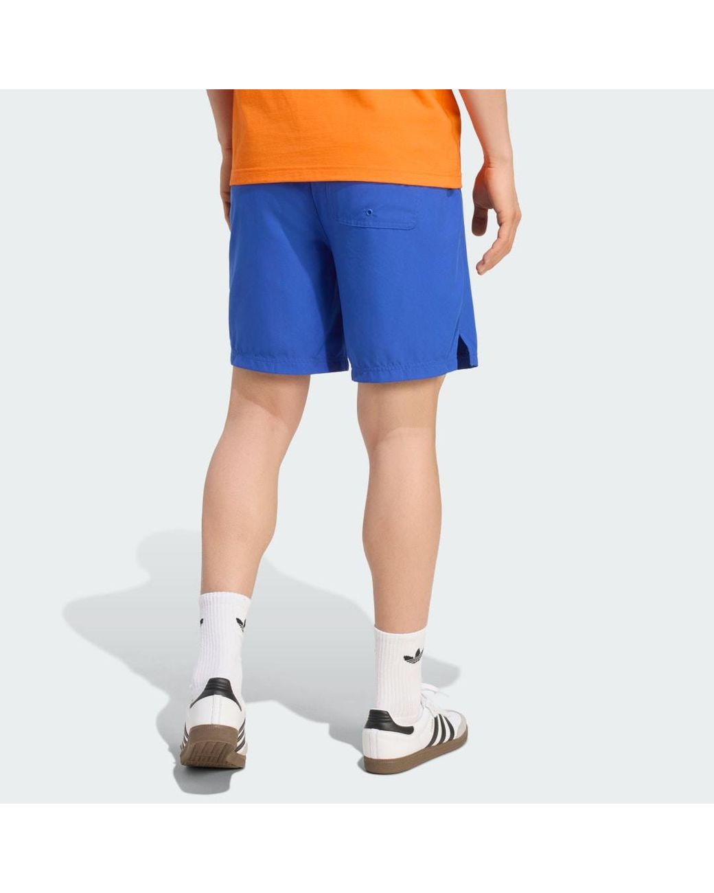Adidas Blue Trefoil Essentials Swim Shorts for men