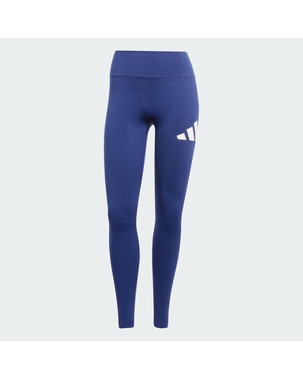 Adidas Blue Train Essentials Big Logo Full-Length Leggings