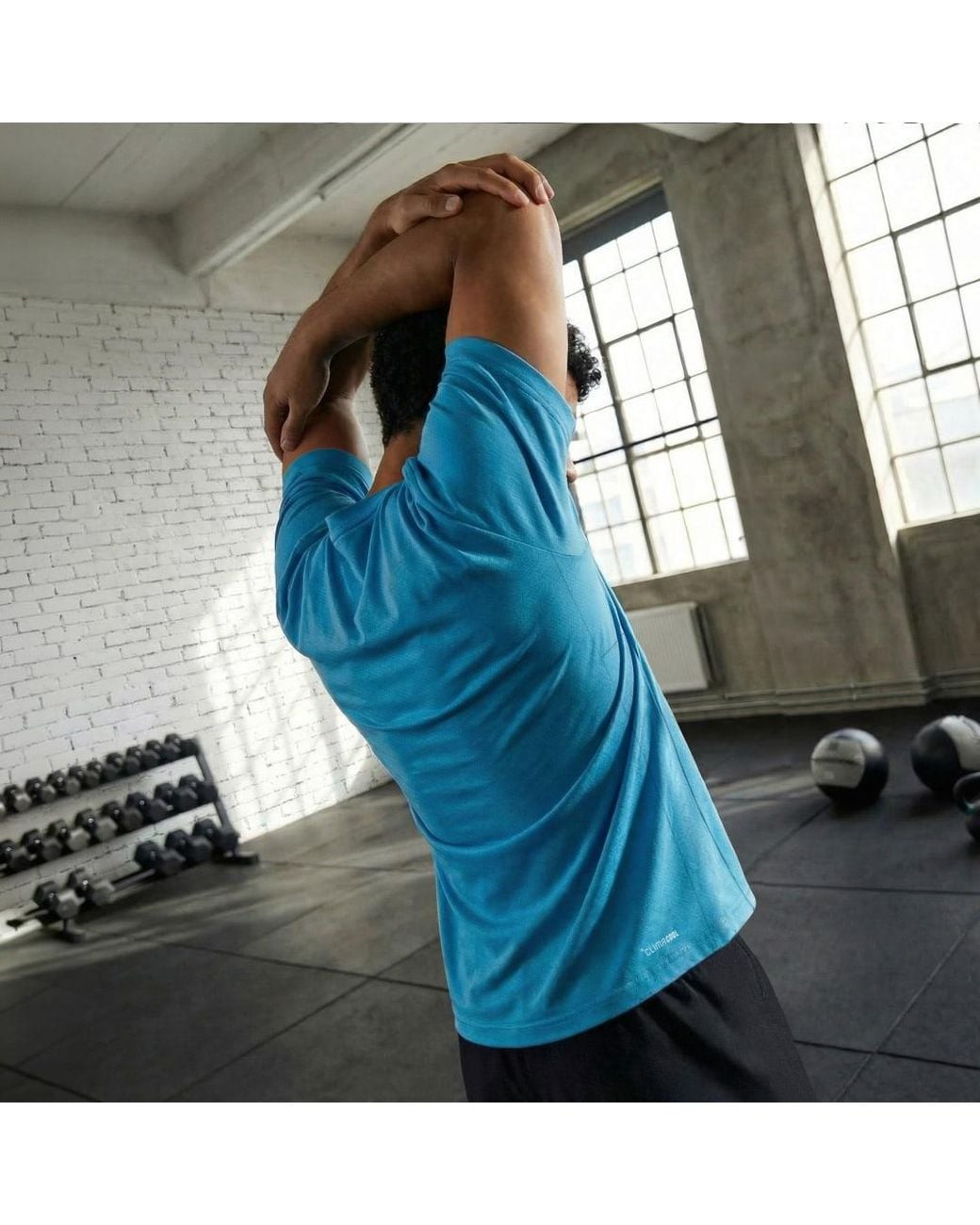 Adidas Blue Workout Essentials Base T-Shirt for men