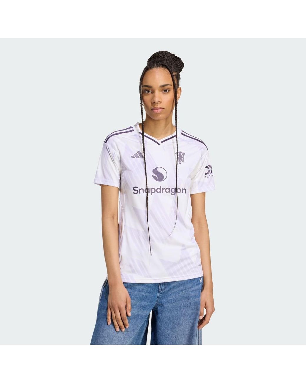 Adidas White Manchester United 25/26 Away Jersey