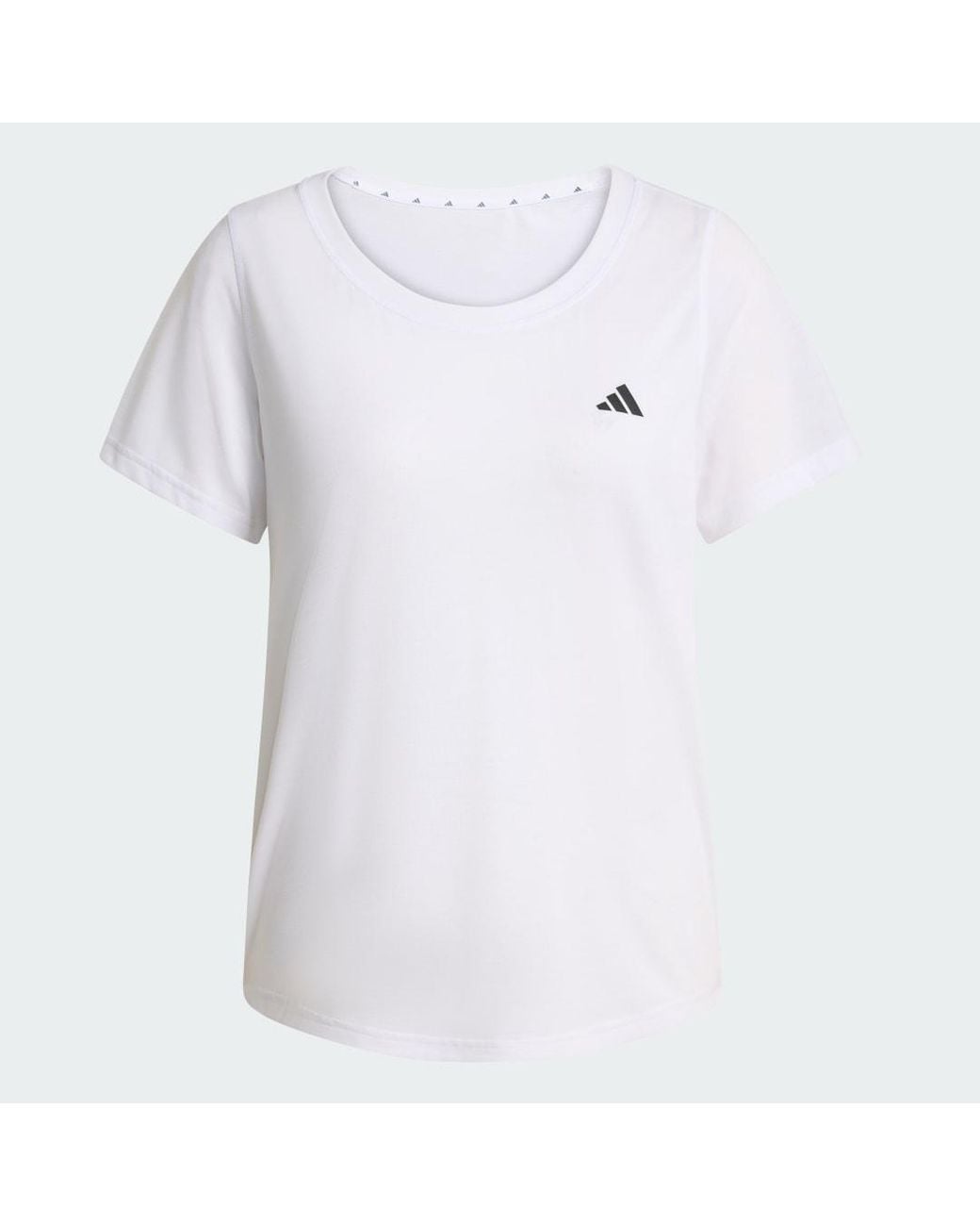 Adidas White Workout Essentials Scoop Neck T-Shirt