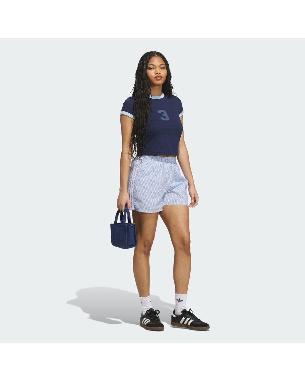 Adidas Blue Striped Boxer Short