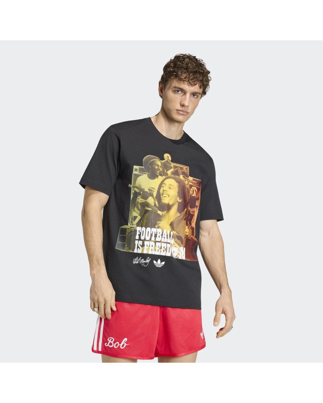 Adidas White Bob Marley Originals T-Shirt for men