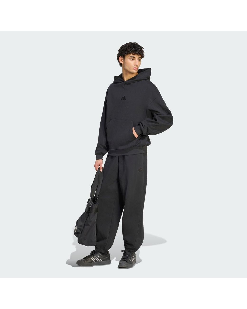 Adidas Black Kit Small Logo Hoodie for men