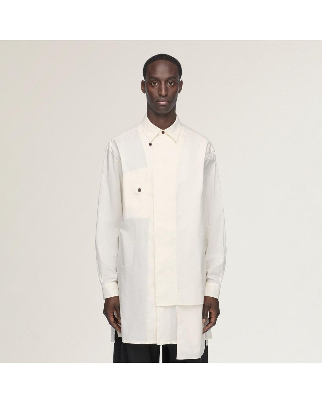 Adidas Natural Y-3 Adaptive Cotton Shirt for men
