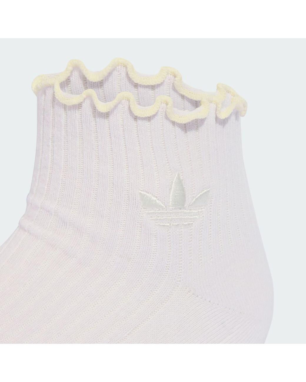 Adidas Pink Ruffle Quarter Socks