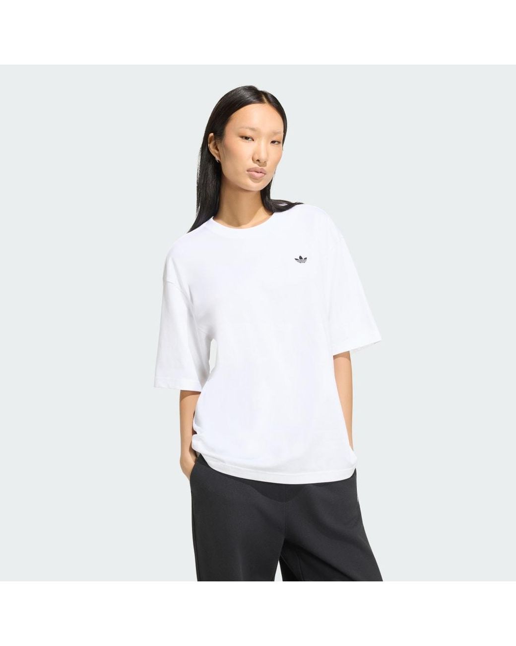 Adidas White Essentials Boyfriend T-Shirt
