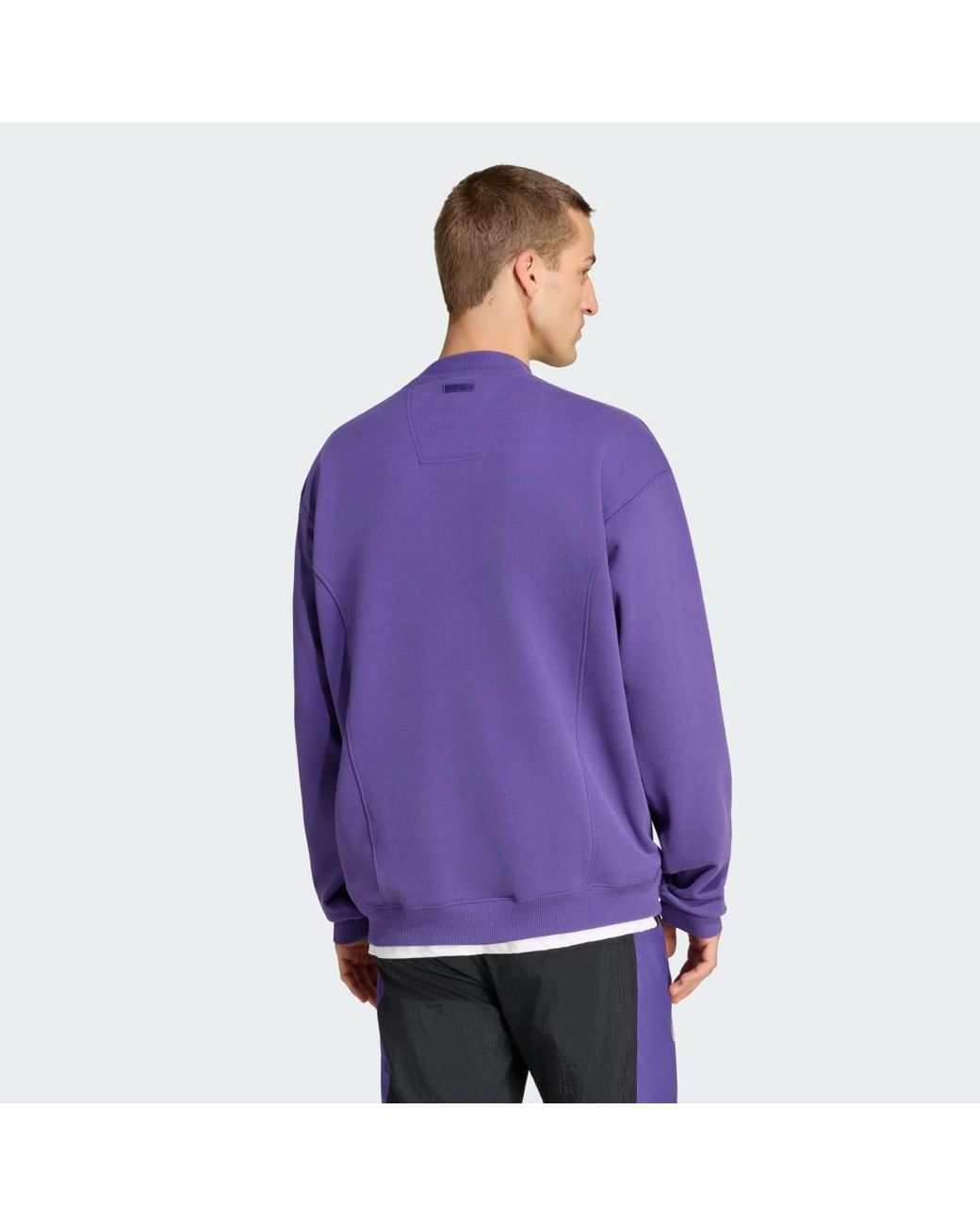 Adidas Purple Real Madrid Eqt Sweatshirt for men