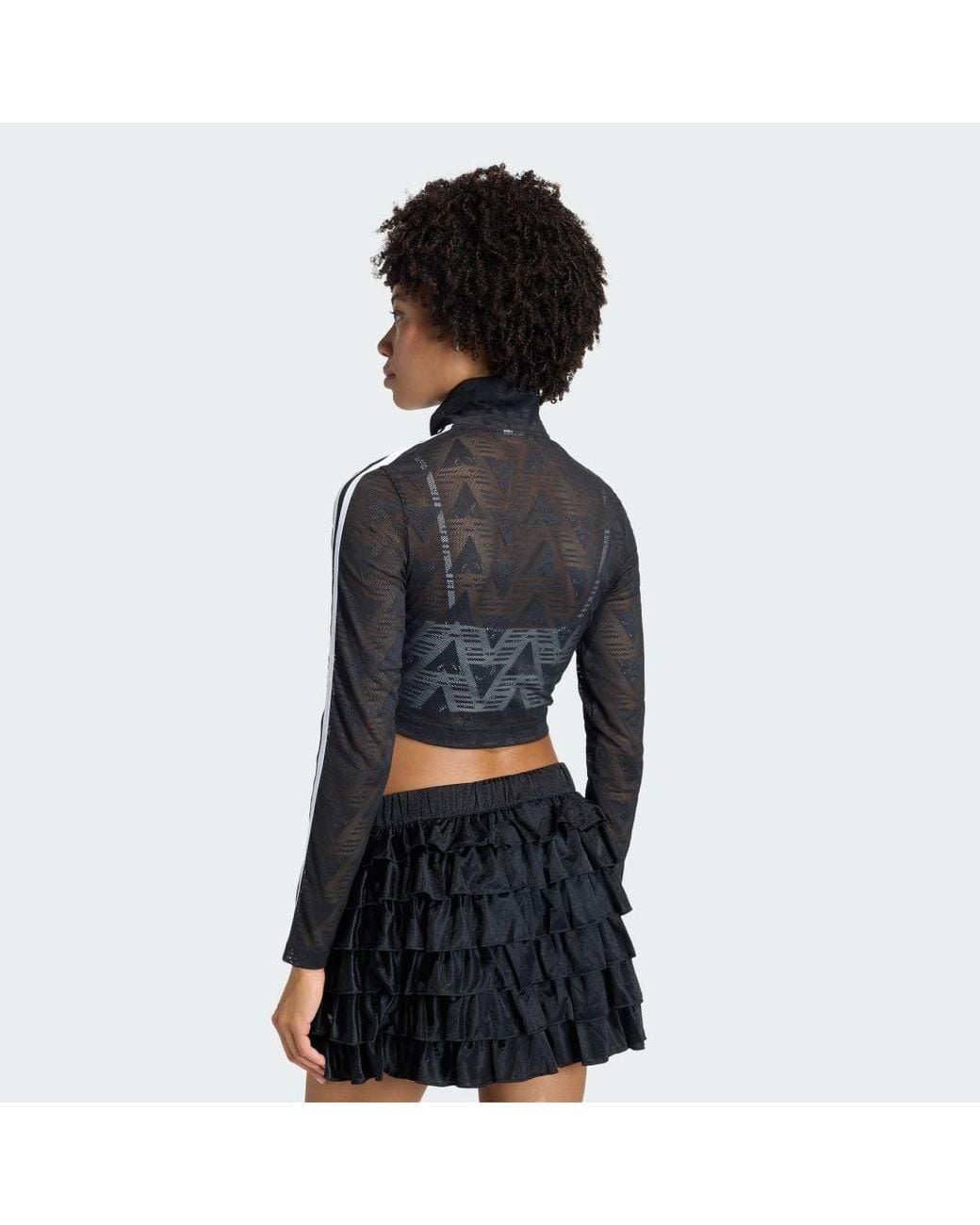 Adidas Black Firebird Classic Lace Track Top