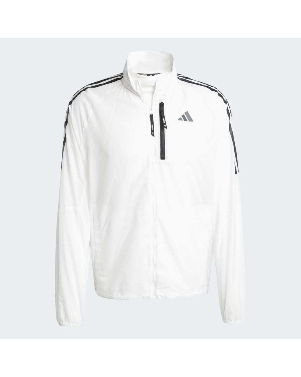 adidas Originals Own The Run 3 Stripes Packable Jacket in White for Men Lyst UK