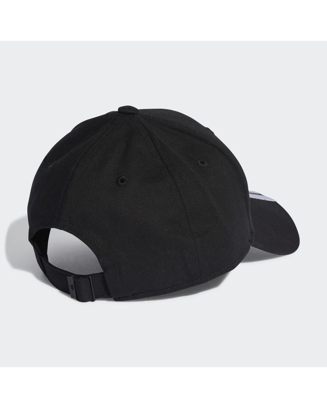 Adidas Black 3-stripes Cotton Twill Baseball Cap