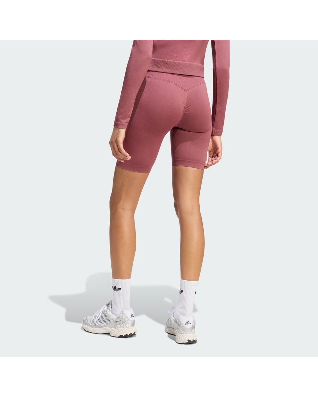 Adidas Pink Essentials Seamless Shorts 5 Inch