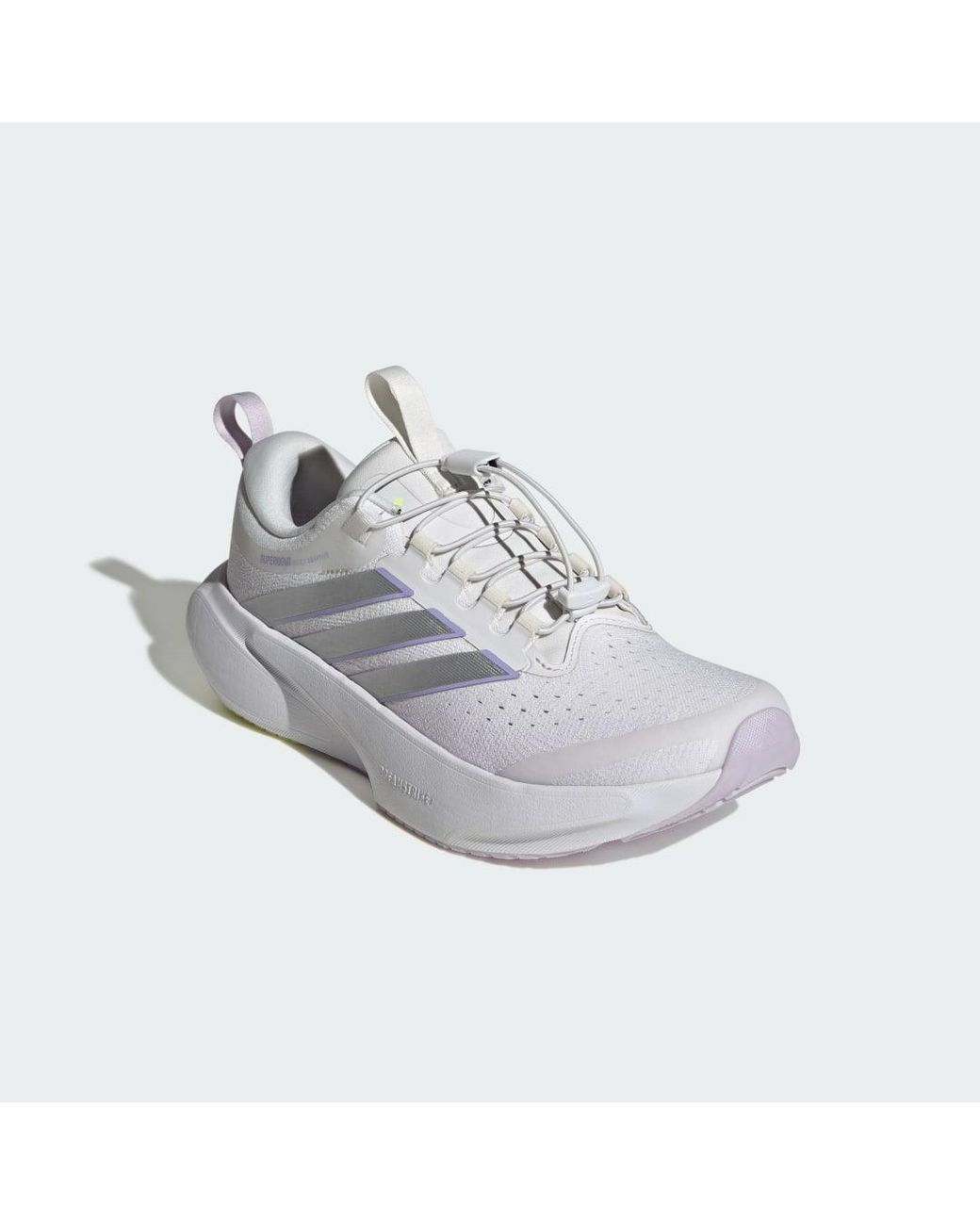 Adidas White Supernova Rise 3 Adaptive Running Shoes