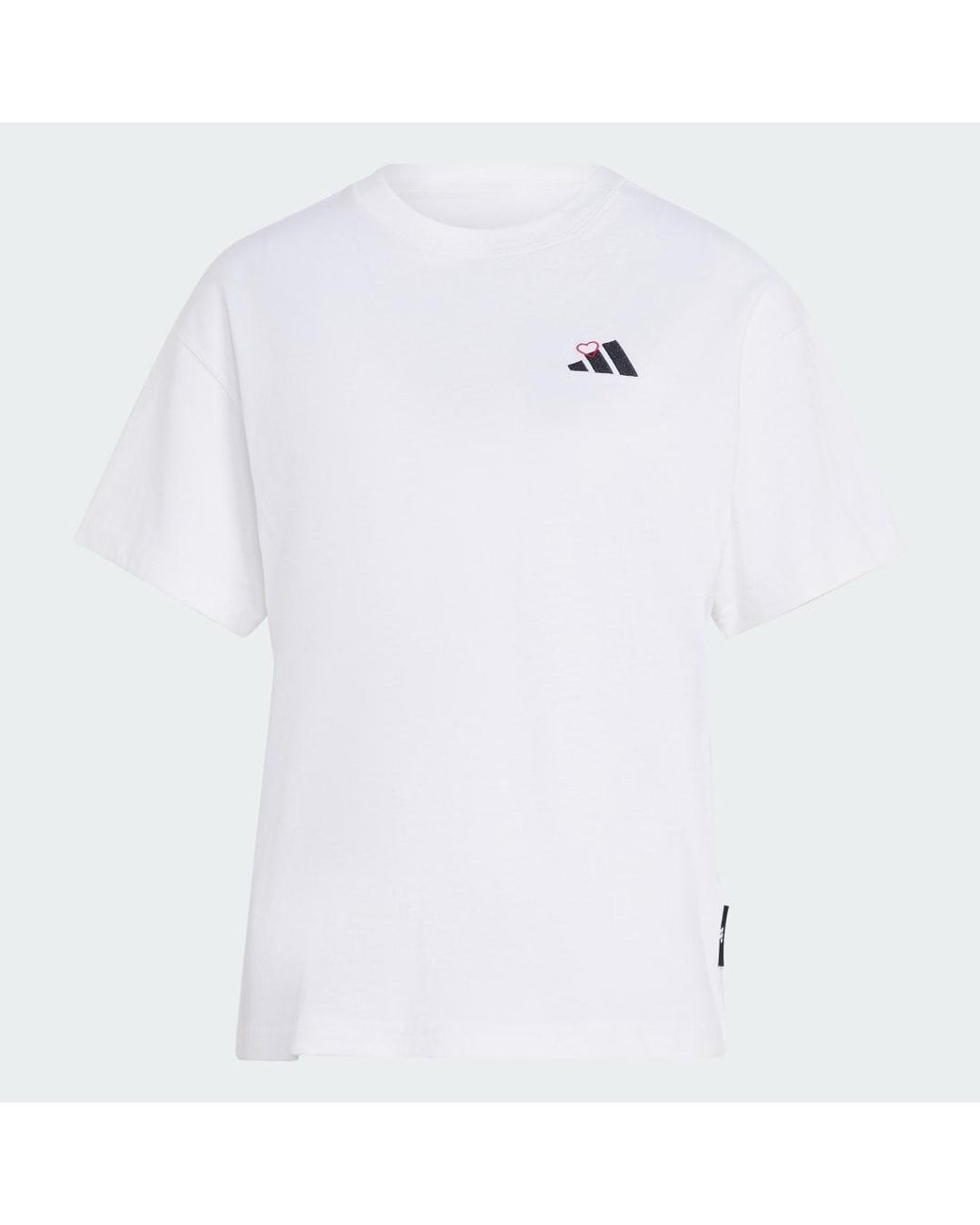 Adidas White Embroidery Pack Loose Graphic T-Shirt