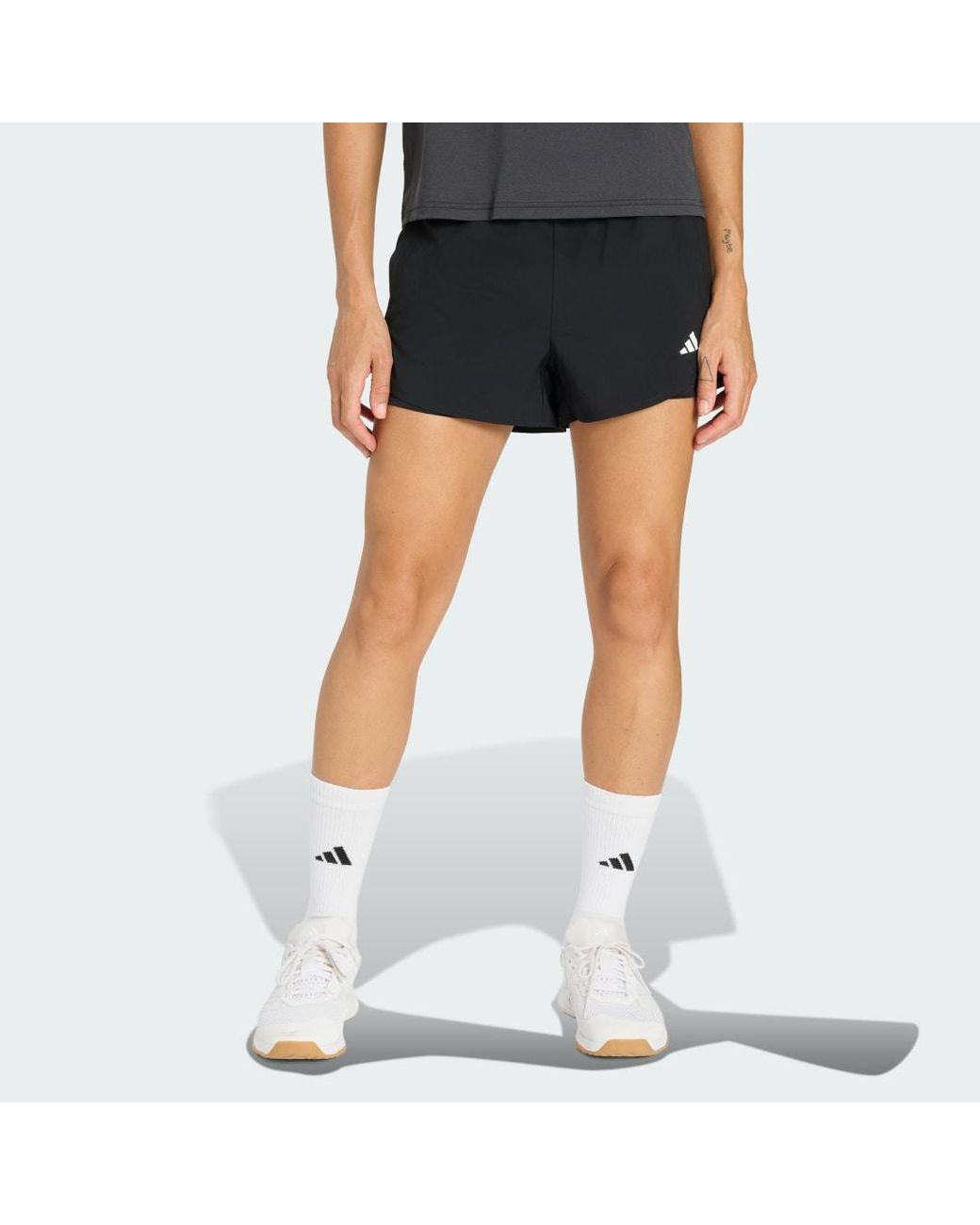 Adidas Blue Workout Essentials 2In1 Shorts