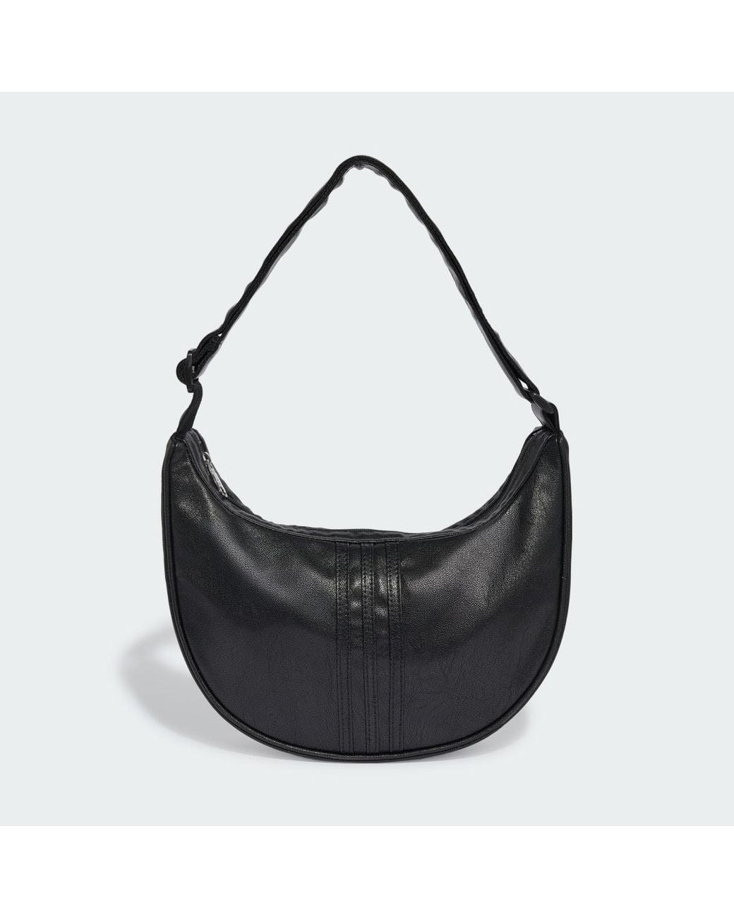 Adidas Black Adicolor Half Crescent Bag Metallic Pu