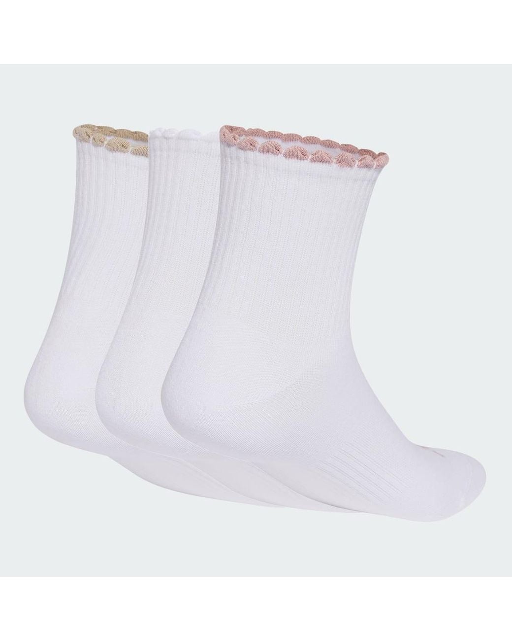 Adidas White Quarter Sock 3 Pair Pack