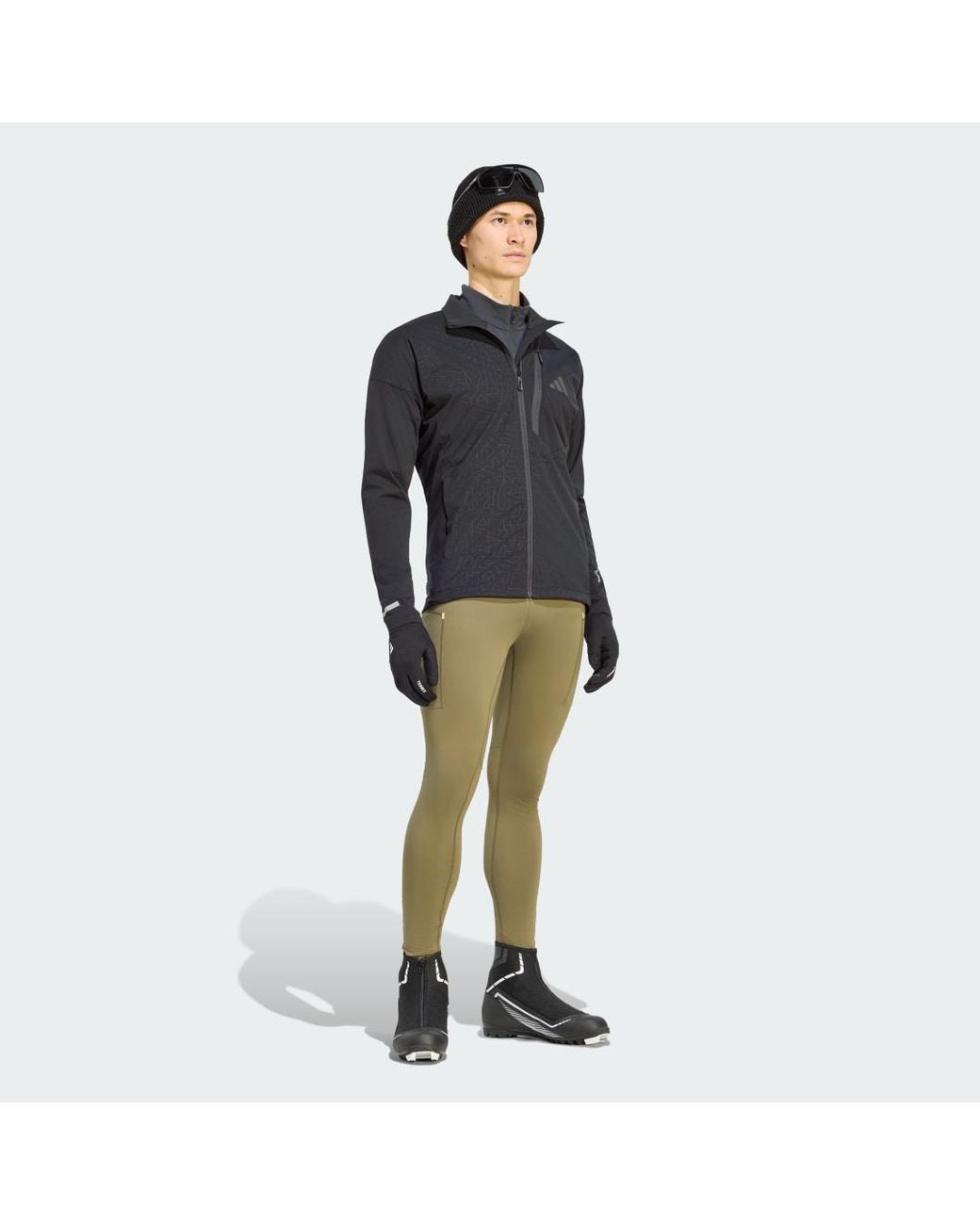 Adidas Gray Terrex Xperior Cross Country-Ski Softshell Jacket for men