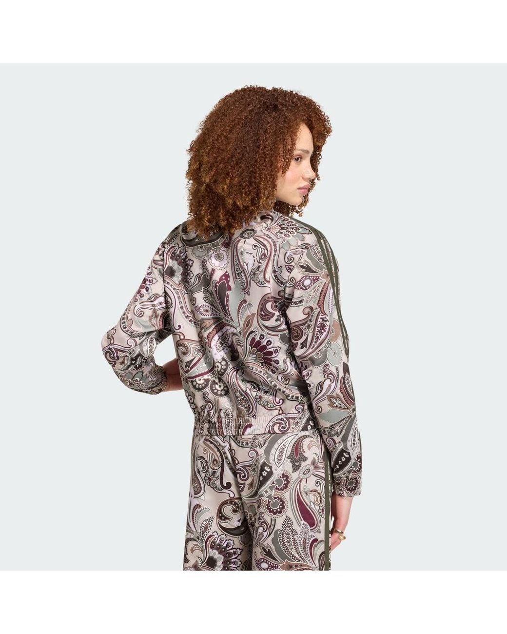 Adidas Brown Liberty London Firebird Satin Track Top