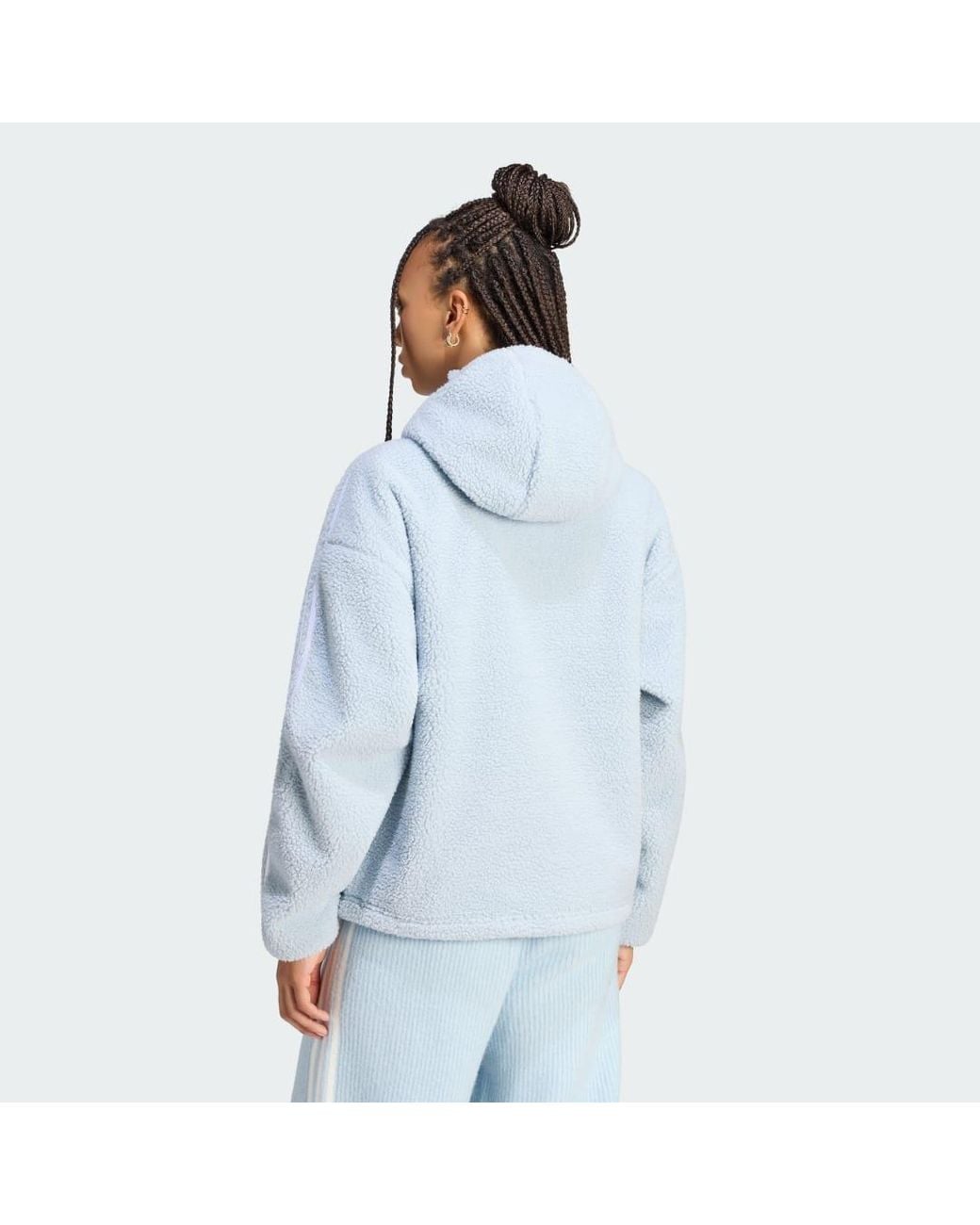 Adidas Blue Originals By Jennie Fleece Hoodie Jacket