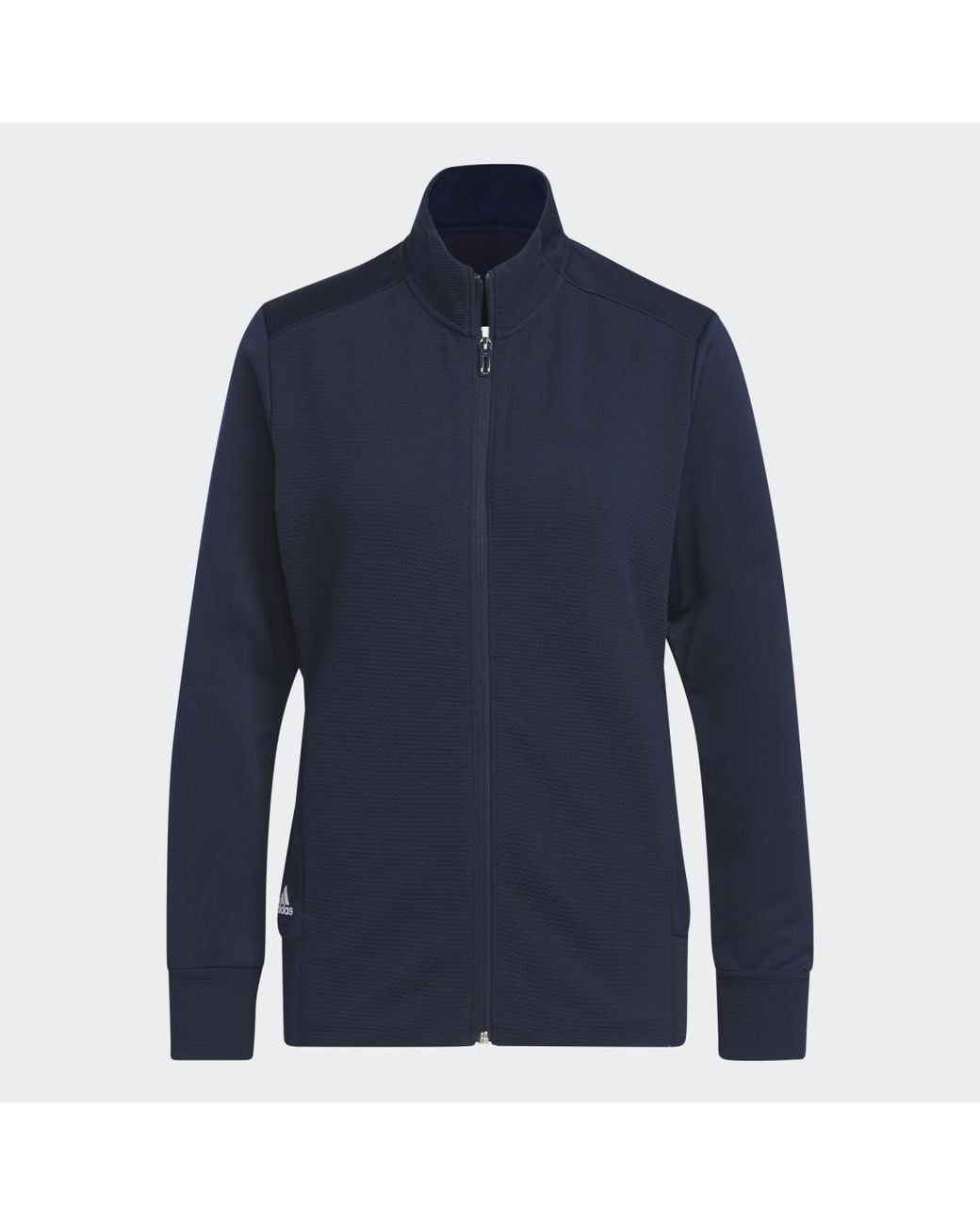 Adidas Blue Textured Full-Zip Jacket