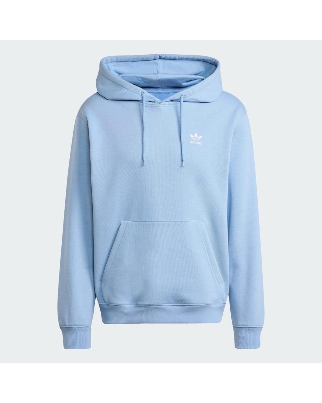 Adidas Blue Trefoil Essentials Loose Hoodie for men
