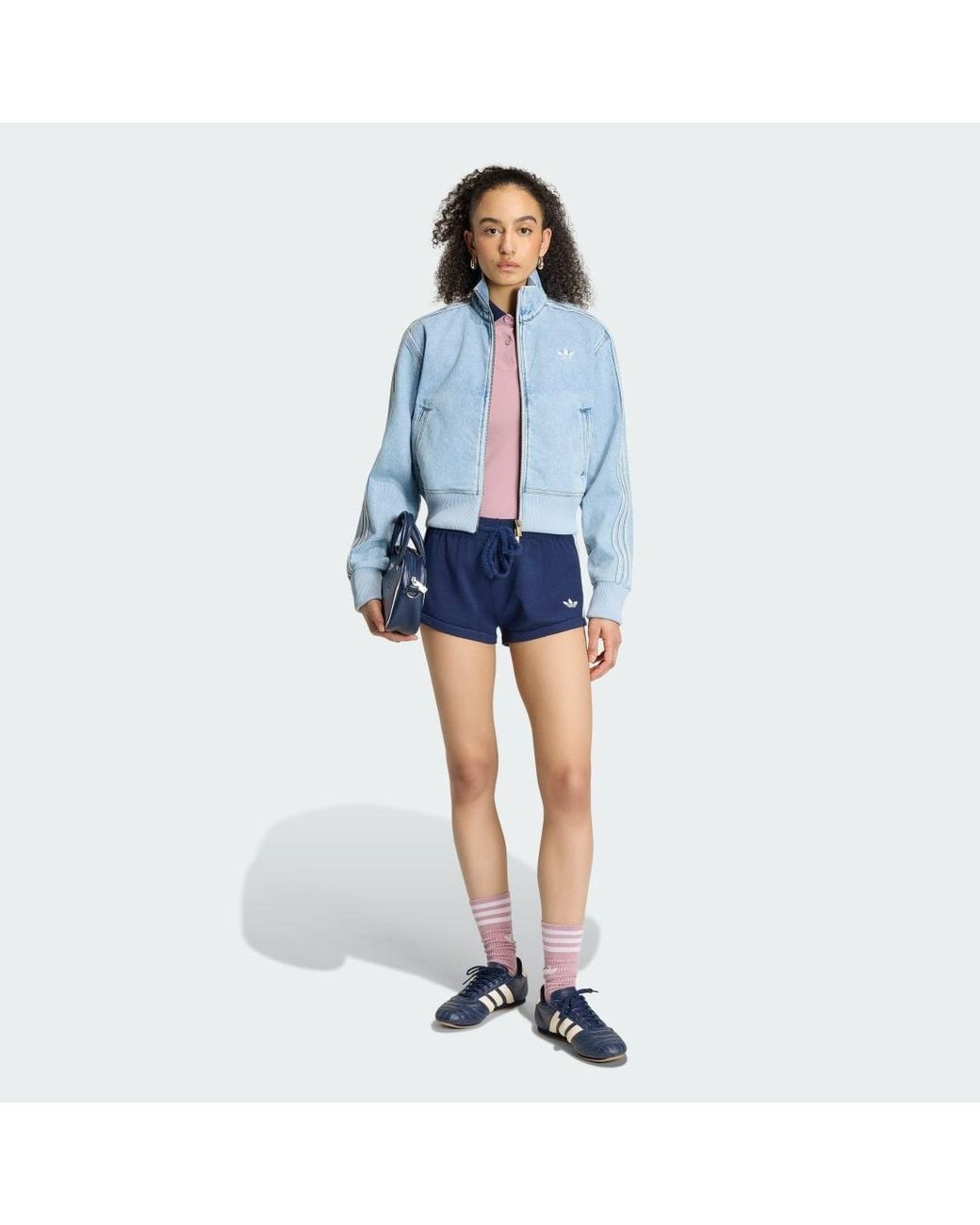 Adidas Originals Blue Jacket Adidas Firebird Denim Tracktop