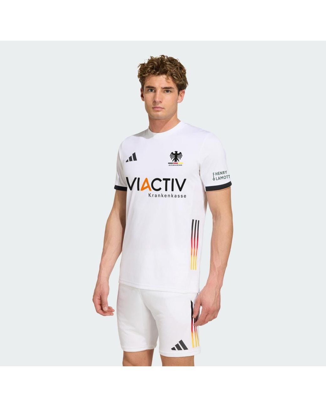 Adidas White Germany Hockey Home Jersey for men