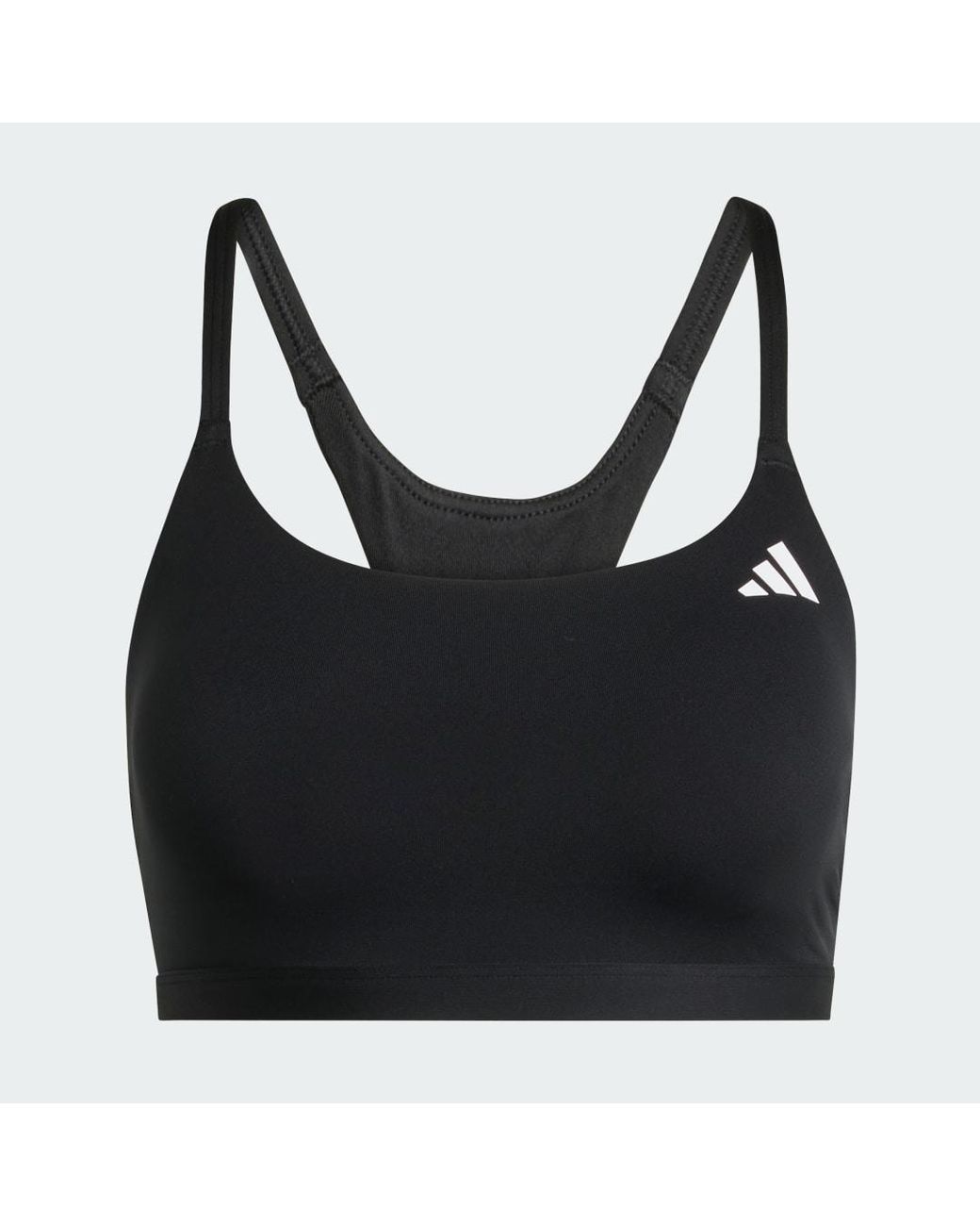 Adidas Black Optime Essentials Workout Light Support Bra