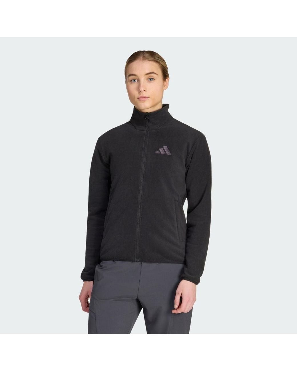 Adidas Black Terrex Multi Essentials Full Zip Fleece Jacket