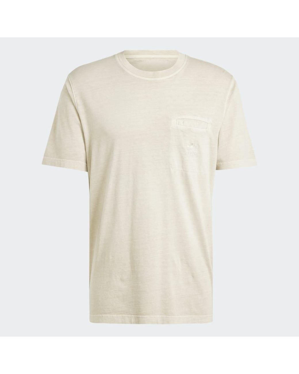 Adidas Natural Trefoil Essentials + Dye Pocket Tee for men