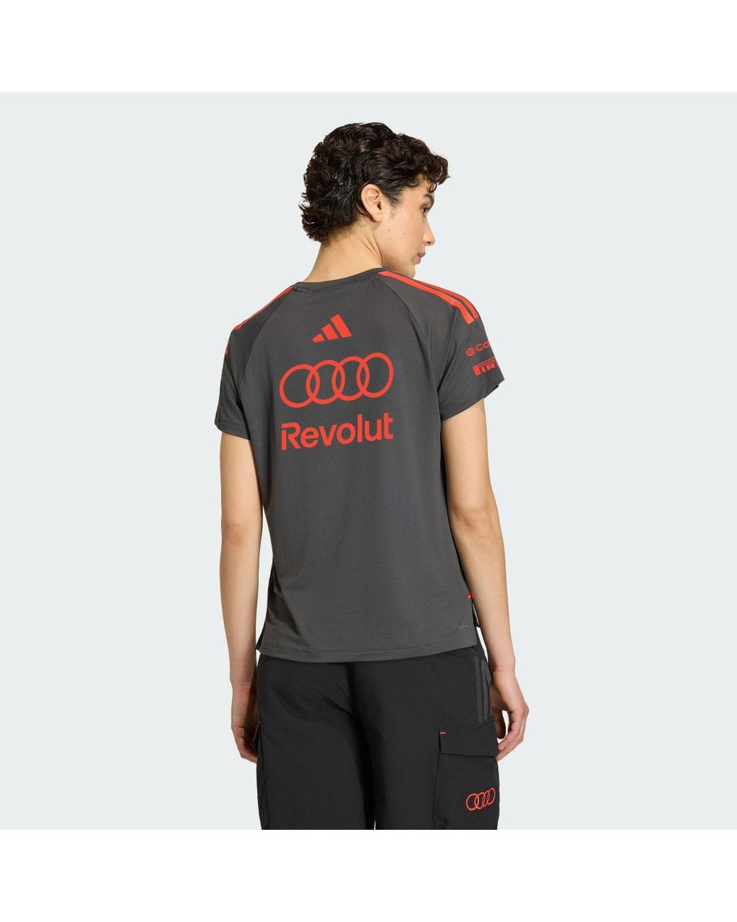Adidas Gray Audi Revolut F1 Team Short Sleeve Mechanics Jersey